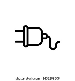 Plug Cable Vector Icon Design Template