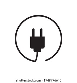 Plug Cable Vector Icon Design Template