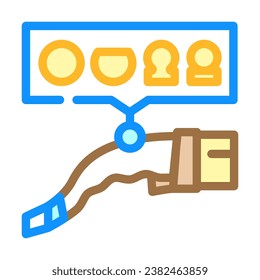 conector compatible con el vector de iconos de color eléctrico. señal eléctrica de compatibilidad de enchufe. ilustración de símbolo aislado