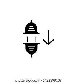 plug in concept line icon. Simple element illustration. plug in concept outline symbol design.