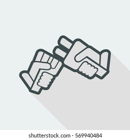Plug concept - long shadow icon