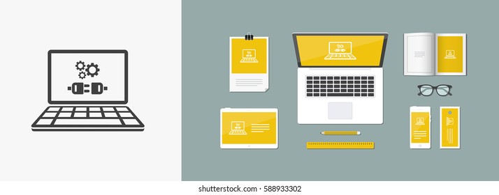 Plug connection flat icon