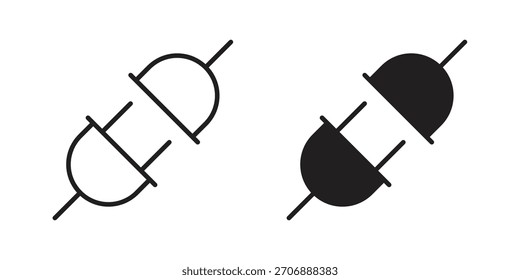 Colección de iconos de conexión de enchufe. iconos simples modernos para el Web