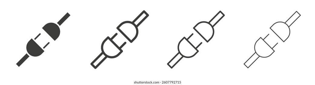 Plug connection icon collection for website designs