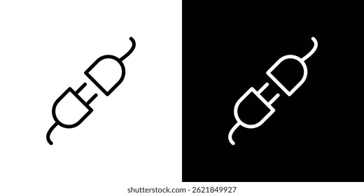 Plug connection icon concept stroke on white background