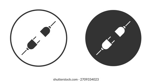 Estilo sólido del Iniciar sesión del símbolo del icono de conexión del enchufe.