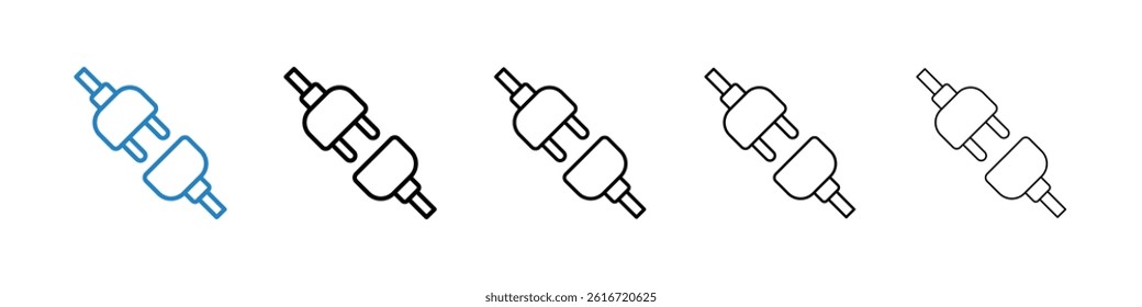 Plug connection icons collection vectors for web ui