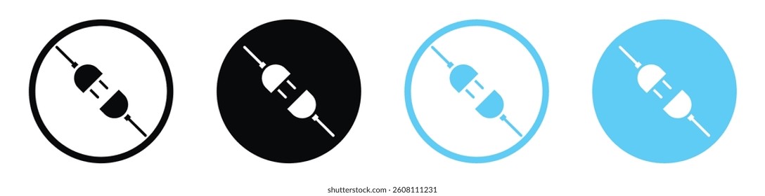 Plug connection icons design. vector icons for ui designs