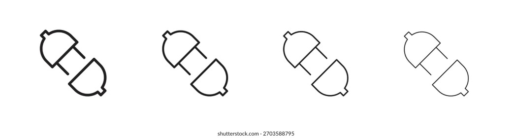 Elementos de Vector de iconos de conexión de enchufe para Web de infografía