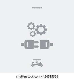 Plug connection system icon