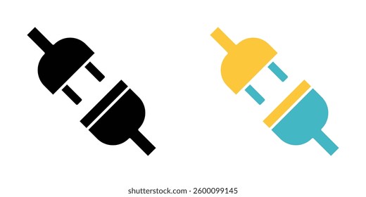 Plug connection web vector icons