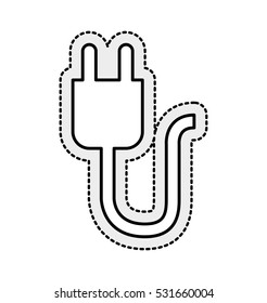 plug connector energy isolated icon vector illustration design