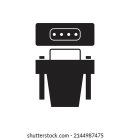 Diseño de icono de conector de enchufe aislado en fondo blanco
