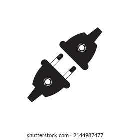 Plug connector icon design isolated on white background