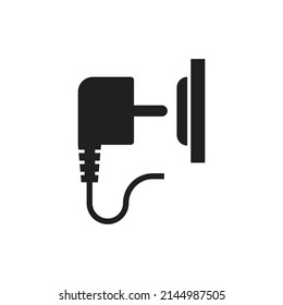 Plug connector icon design isolated on white background