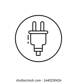 Plug, connector icon. Simple line, outline vector elements of connectors and cables icons for ui and ux, website or mobile application