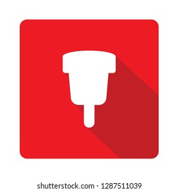  Plug connector red vector icon illustration