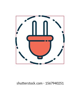 Plug design, Electric energy power technology charge electricity and accumulator theme Vector illustration