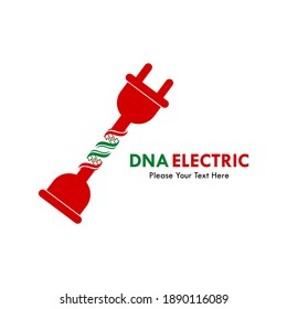 Plug with dna logo template illustration