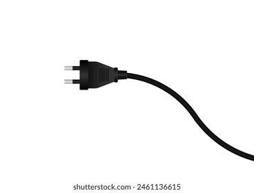 Plug. Electric Plug with Cable. Vector Illustration. 