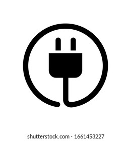 Plug electric cable wire icon