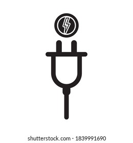 Plug Electric Cable Wire Icon Vector Illustration Design