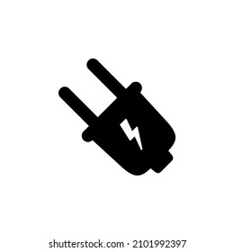 Plug electric icon vector . symbol flat design