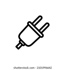 Vector de icono eléctrico de enchufe. diseño plano de símbolo