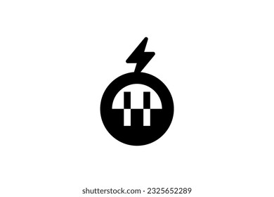 Plug Electric Logo Design Vector 