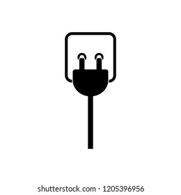 plug, electric power, vector icon, illustration