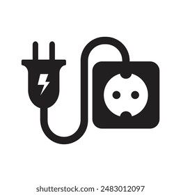 plug electric source icon design vector illustration
