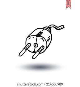 Plug Electricity icon - vector illustration