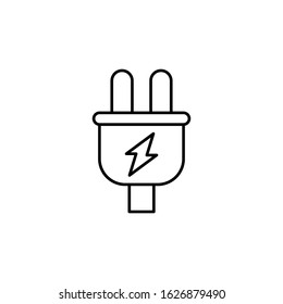 Plug, energy icon. Simple line, outline vector electro power icons for ui and ux, website or mobile application