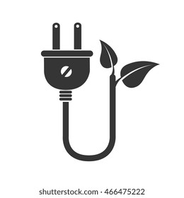 plug energy power, isolated flat icon design