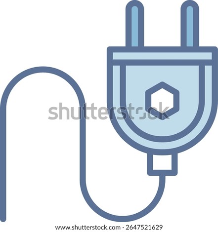 Plug Filled Blue Tone Icon