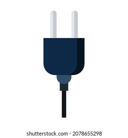 plug flat clipart vector illustration