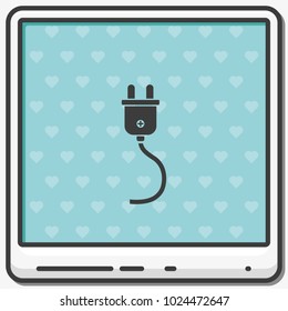 Plug flat vector icon.