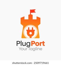 Plantilla de diseño de logotipo de Plug Fort. Bueno para empresas, agencias, comunidad y Organización