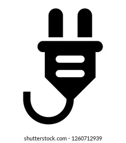 Plug glyph icon vector