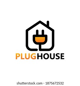Plug house logo template design