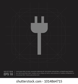 Plug in Icon - Black Creative Background