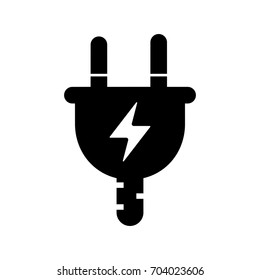 Plug icon ,black sign design