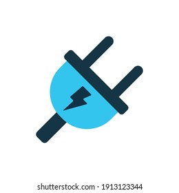 plug icon of color style design vector template