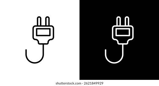 Plug icon concept stroke on white background