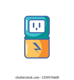 Plug icon design, Energy renewable power supply and sustainable theme Vector illustration