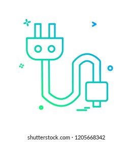 Plug icon design vector