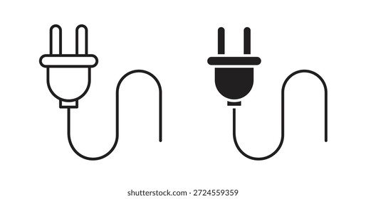 Ícone de plug-in no estilo de rabiscar e traçado.