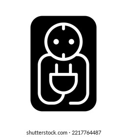 Icono de enchufe. señal de enchufe eléctrico. ilustración vectorial