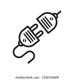 plug icon, electric plug in trendy flat style 