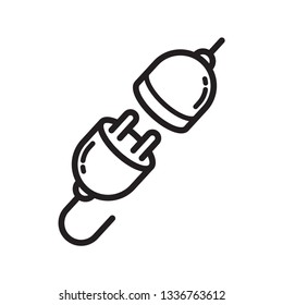 plug icon, electric plug in trendy flat style 